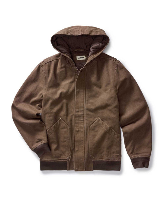 The Workhorse Hoodie in Aged Penny Chipped Canvas