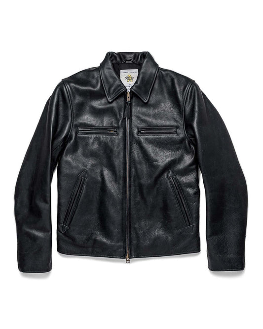 The Moto Jacket in Black Steerhide