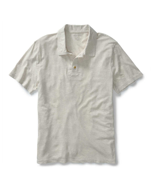 The Cotton Hemp Polo in Heather Oat