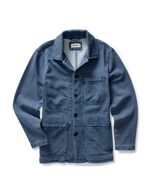 The Primer Jacket in Washed Indigo Terry