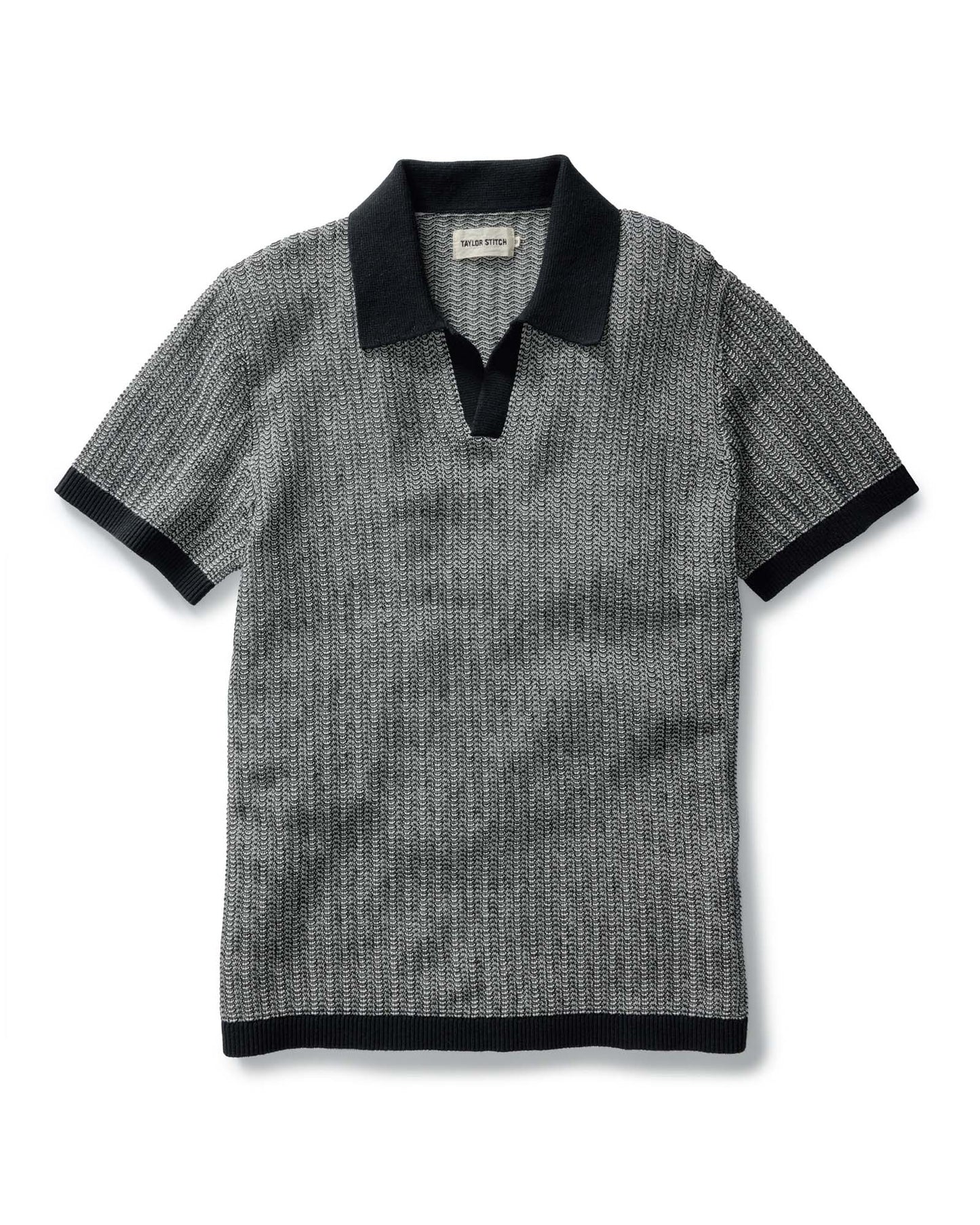 The Valencia Sweater Polo in Coal Scallop