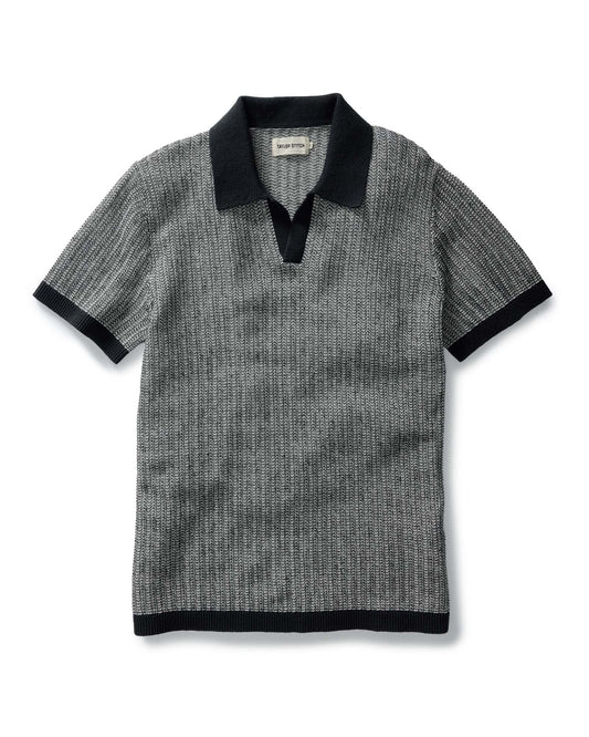 The Valencia Sweater Polo in Coal Scallop