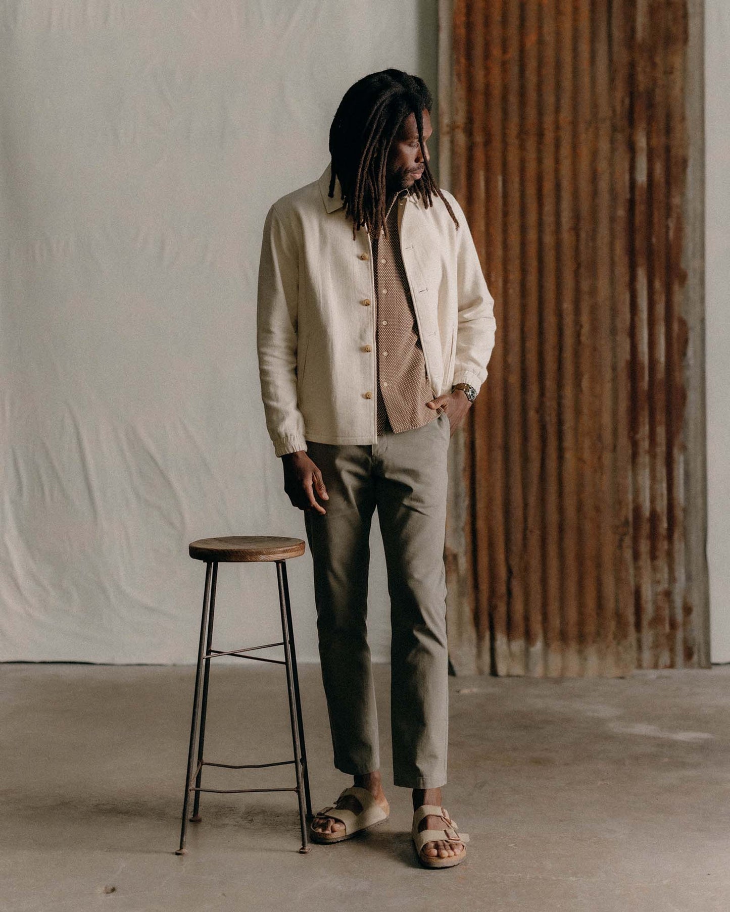 The Democratic Foundation Pant in Organic Smoked Olive