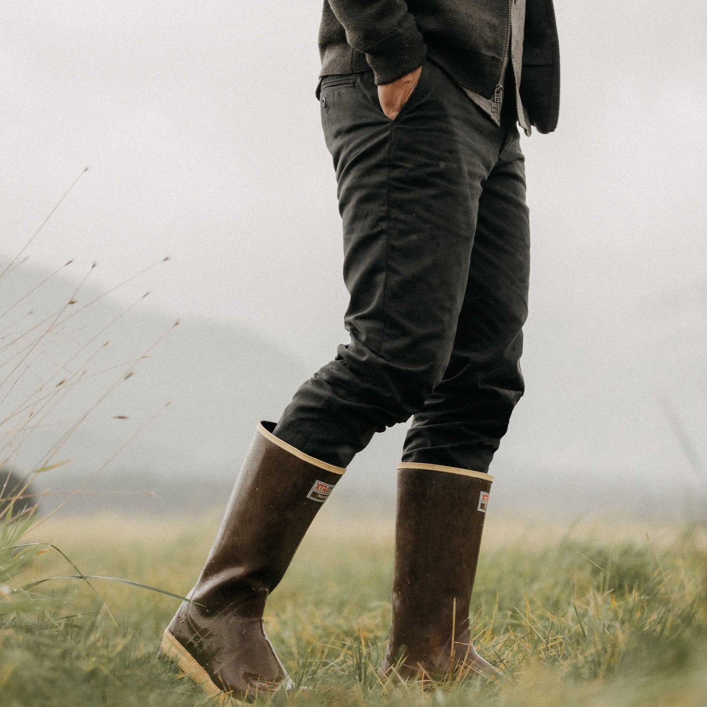The Slim Foundation Pant in Organic Faded Black