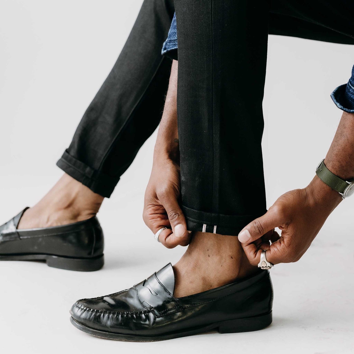 The Slim Jean in Rigid Black Organic Selvedge