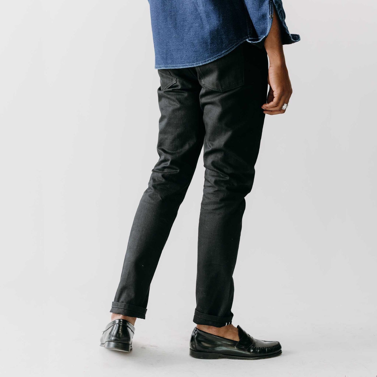 The Slim Jean in Rigid Black Organic Selvedge